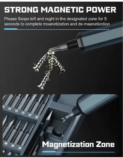 68 in 1 Precision Electric Screwdriver Set - Cordless Professional Repair Mens Tool Kit